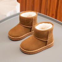Botas De Nieve Para Niños Estilo Conciso De Peluche Sólido Color Unisex Botas Cortas Invierno Antideslizantes Tallas 23-36 - details 27