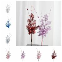 Rama Artificial De Árbol De Navidad Dorada Con Hojas Y Bayas Glitosa Decoración Para Año Nuevo Xmas Berries Postizos - details 0