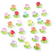 25 Sets Por Baguette De Cuentas De Tulipán De Vidrio Para Joyería DIY Accesorios De Collar Y Aretes Material De Arte - details 4