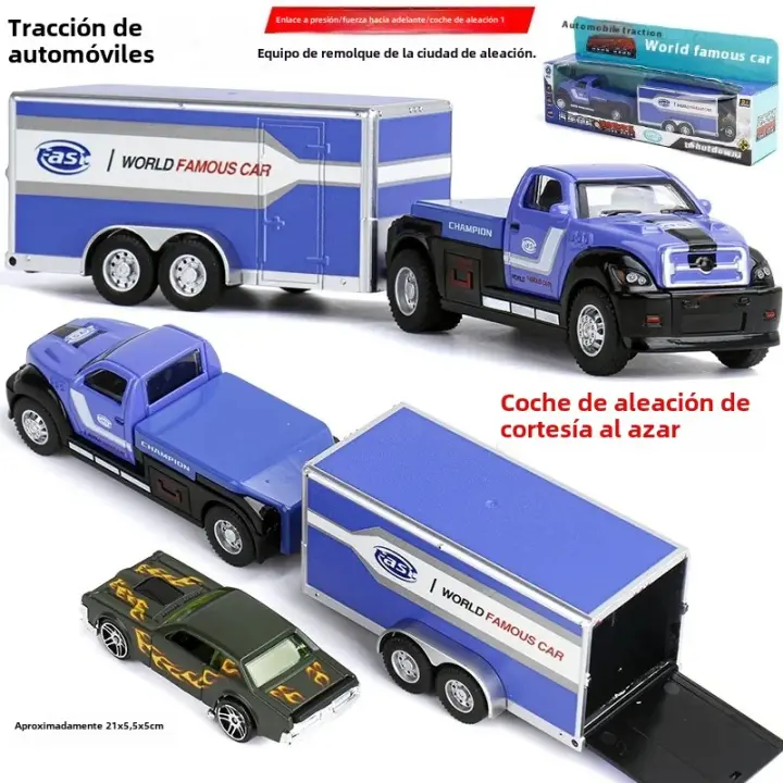 Miniatura De Replica De Camión De Carga De Ciudad De Aleación Juguete Para Niños Con Acción De Resorte Retro Ideal Para Juego En Sala De Juegos Y Divertimiento Al Aire Libre - 1