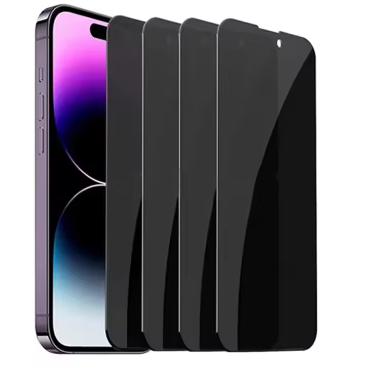 NNBILI Protector De Pantalla De Vidrio Templado Anti-Spy Para iPhone 16 14 13 11 15Pro Max Mini 16e Anti-Huellas Y Anti-Rasguños - 1