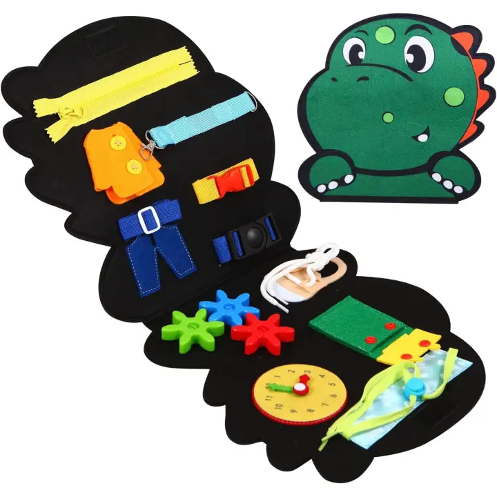 Juguetes Montessori para niños pequeños con tablero sensorial para aprender habilidades motoras finas, juguetes educativos de viaje para niños pequeños - 1