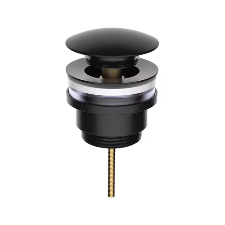 Tienda BIT Válvula de Desagüe Universal NEGRA MATE para Lavabos y Bichos-Instalación Sencilla y Opciones de Tapón - 1