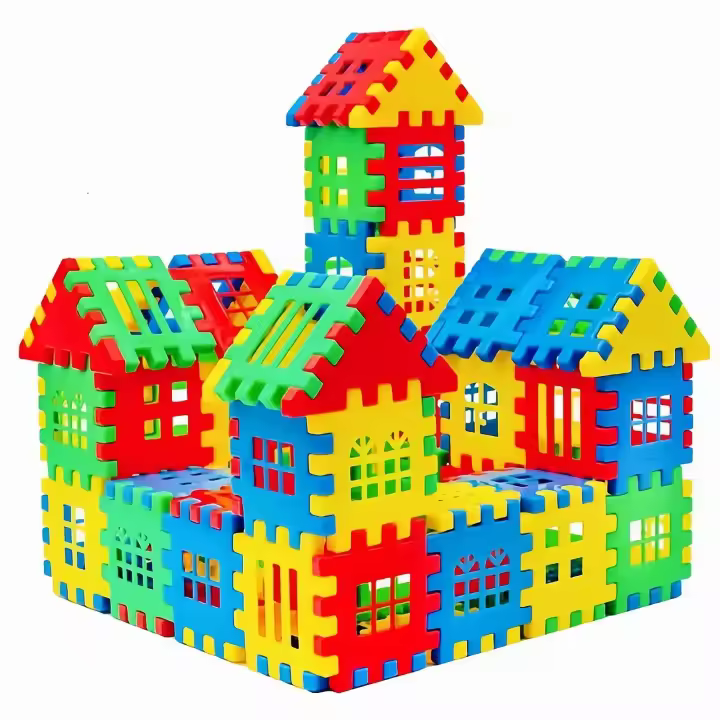 Bloques De Construcción Para Casa Grandes 50 Piezas Juguetes Para Niños Y Niñas De Jardín De Infantes Material ABS Sin Caja - 1