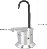 Olla Moka de Pico único, Cafetera Moka de un Tubo, Cafetera Moka de un Solo Pico, 50 Ml/1 Taza, Pico de Aleación de Aluminio Portátil, para Fiestas en Casa Camping y Viajes(17 X 8,5 cm) - details 2
