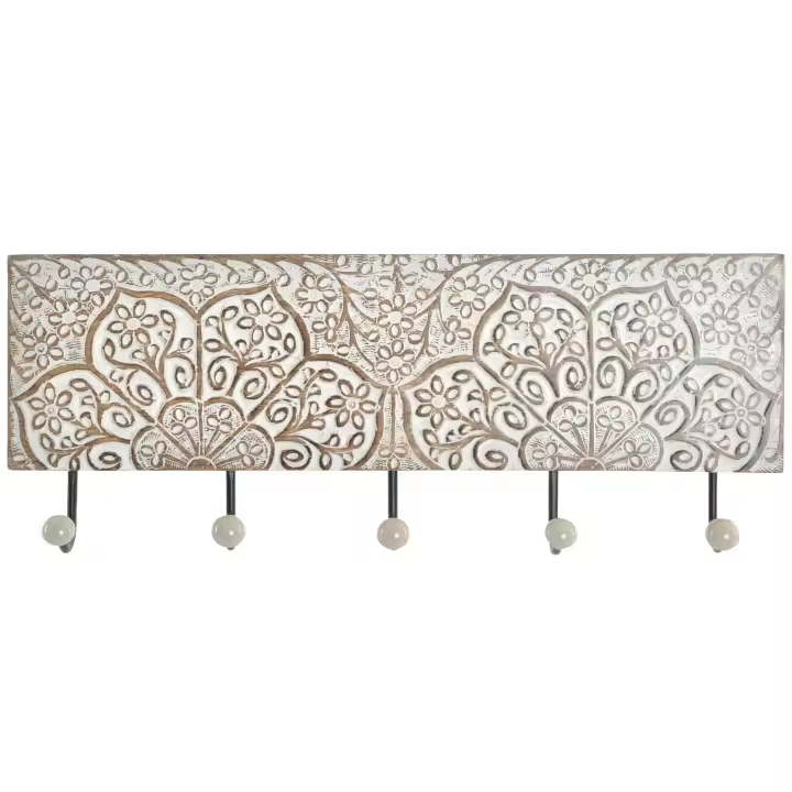 Perchero de Pared Madera Mango decape 5 colgadores-DAMDAM GO - 1