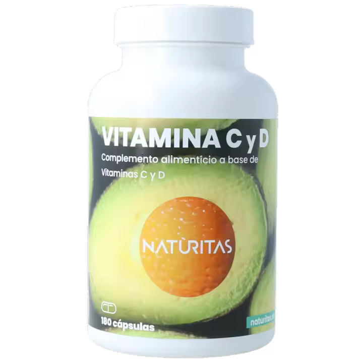 Vitamina C y D 180 cápsulas  Naturitas Essentials - 1