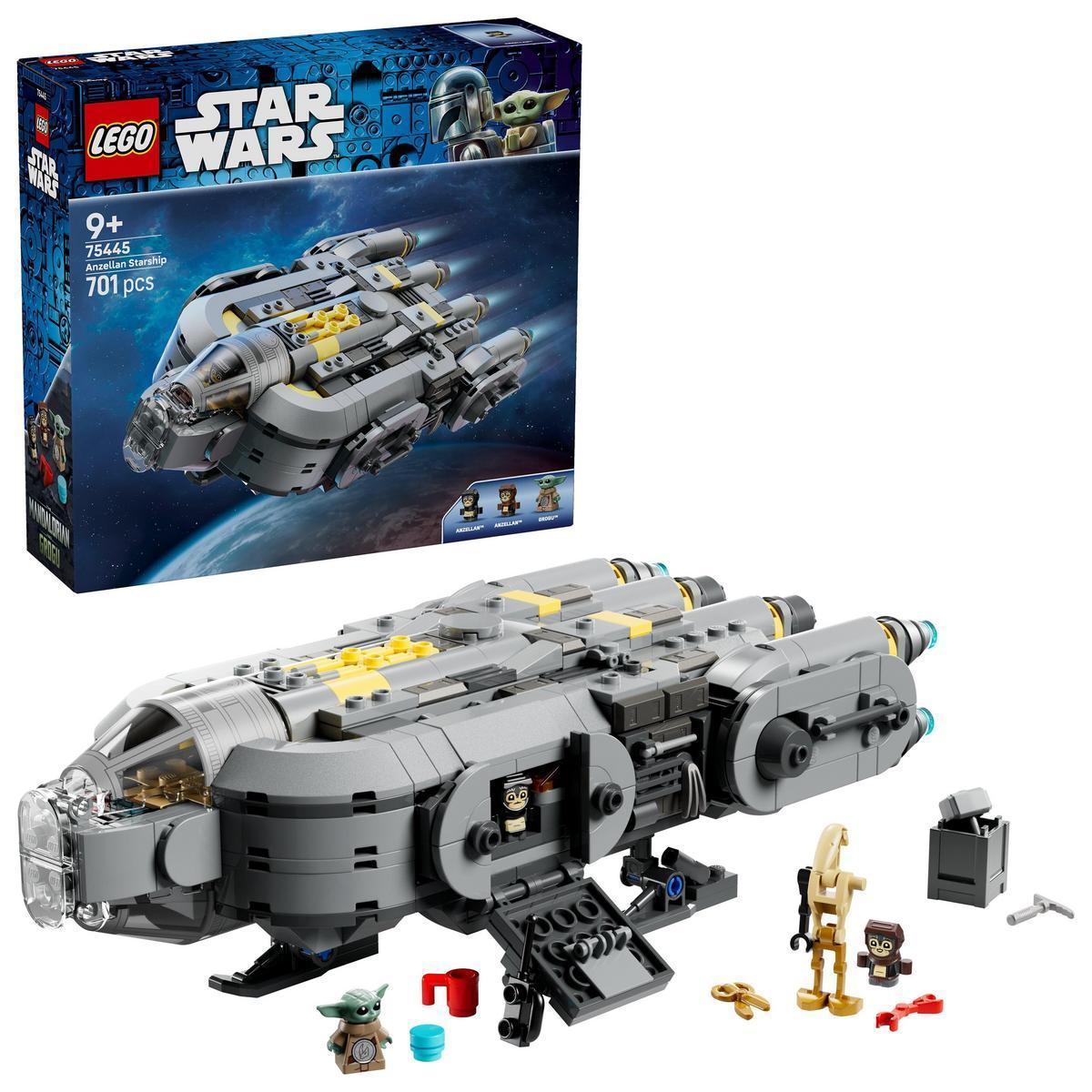 LEGO® 75445 Star Wars Nave Estelar Anzellana de Juguete y 3 Figuras inc. Grogu