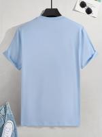 Camiseta De Verano Para Hombre 100% Algodón Cómodo Y Suelto Con Impresión De Sistemas Solares Y Planetas Cuello Redondo Manga Corta Top Transpirable - details 17