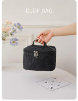 Bolso De Cosméticos Para Mujer Rosa Negra Estuche Portátil De Gran Capacidad Con Cierre De Doble Cremallera Y Flap - details 1