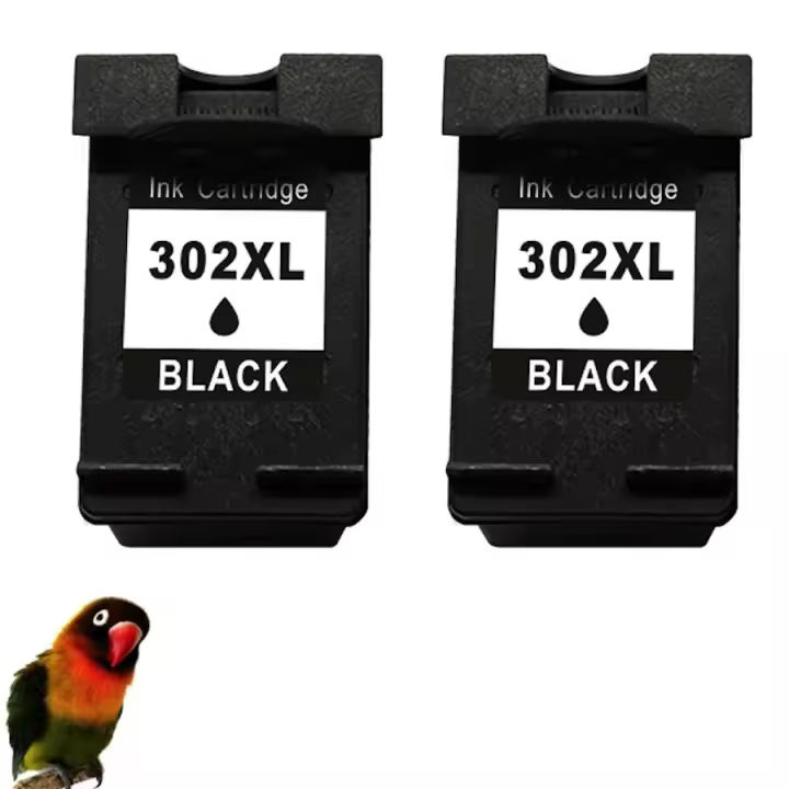 2x Tintas Negra Compatibles HP 302XL Officejet 4654 3830 3834 4650 Deskjet 2130 3630 1110 - 1