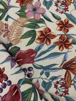 Tejidos Ortuño- Tela Gobelino flores tropicales, Tela para Tapizar por metros, para Sillas, Cojines, Cortinas, Bolsos, Cabecero, 1m x Ancho 2.80m - details 0
