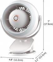 Ventiladores Pequeños recargable, ventilador de escritorio portátil con Fuerte Flujo de Aire, rotación ajustable de 720 °, USB ventilador with VENTILADOR DE Aire, cubierta frontal extraíble, ventilador Eléctrico parda La Habitación (Blanco) - details 2