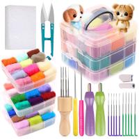 Juego De 36 Colores De Herramientas De Felteado En Caja De Almacenamiento Plástico Para Creación De Juguetes Y Materiales De Tela Herramientas De Felteado Para DIY Iniciantes - details 0