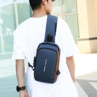 Bolso De Hombro Para Hombre Con USB Multifuncional Antirrobo Cruzado Viaje Sling Bolsa De Pecho Estilo Casual Tote Unisex - details 7