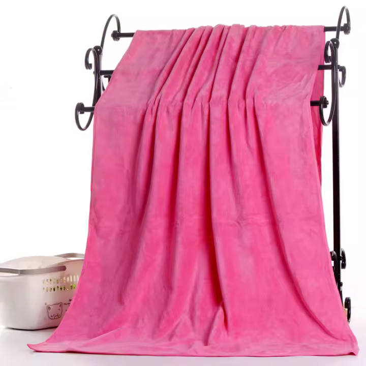 Toalla De Baño Grande Y Gruesa De Microfibra Absorbente Y Secado Rápido Para Natación Fitness Deportes Salon De Belleza Playa - 1