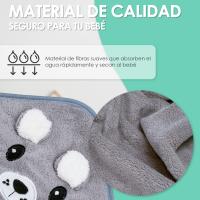 2 Unidades Toalla bebe - Regalo bebe recien nacido niño - Toallas bebe con capucha de animales recién nacidos (80CM*80CM) - details 2