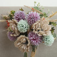 Flores Artificiales De Seda Para Bodas Navidad Decoración De Habitaciones Centro De Mesa Arreglo De Mesa Novia Bouquet Falso - details 4