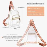 Bolso bandolera transparente para hombre, aprobado por estadios, para mujer, bandolera con correa ajustable, T560 - details 1