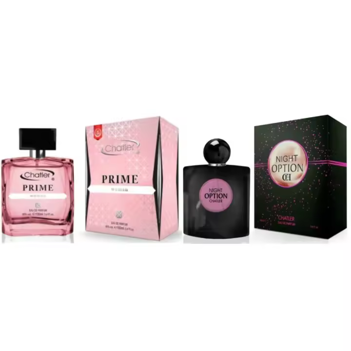 PACK AHORRO SUPERVENTAS PARA MUJER-----OPTION NIGHT EDP 100ML Y PRIME WOMAN EDP 100ML -------MARCA CHATLER - 1