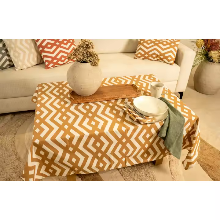 TRAMAS+ Mantel Mesa Rectangular Antimanchas - Mantel para Comedor - Mantel Rectangular para Exterior - 1