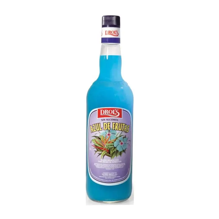 Licor Azul Frutas Drol's Sin Alcohol - 1