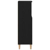Armario de baño vidaXL Negro Roble 30x30x100 cm Madera elaborada - details 4