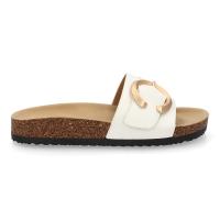 PuntoSalao Sandalias planas cómodas bio en pala para mujer color blanco VR5-1757 - details 1