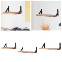 Estante De Pared Madera Para Dormitorio Baño Cocina Organizador Colgante Moderno Minimalista Decoración Hogar Estante De Exhibición Para Fotos Artículos De Colección - details 2