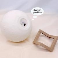 Lámpara De Mesa Creativa En Forma De Luna 8 Cm Regalo Para Niños Decoración Familiar Y De Dormitorio Con Características Asamblea Incluye Batería LR 44 - details 7