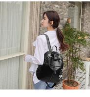 Mochila Negra Casual Para Mujer Sin Violencia En Forma De Oso Simple Y Cruzada Con Bolsillo Interior Para Computadora Material PU Y Poliéster - details 0