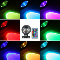 Lámpara Submersible LED RGB 10W Con Control Remoto IP65 Impermeable Para Piscina Acuario Estanque Fuente De Escorrentía Festivales - details 2