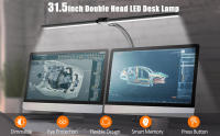 Lámpara De Escritorio LED Doble Cabeza Con Control Remoto 5 Modos De Color Y 5 Niveles De Ajuste Para Iluminación De Oficina Y Hogar - details 0