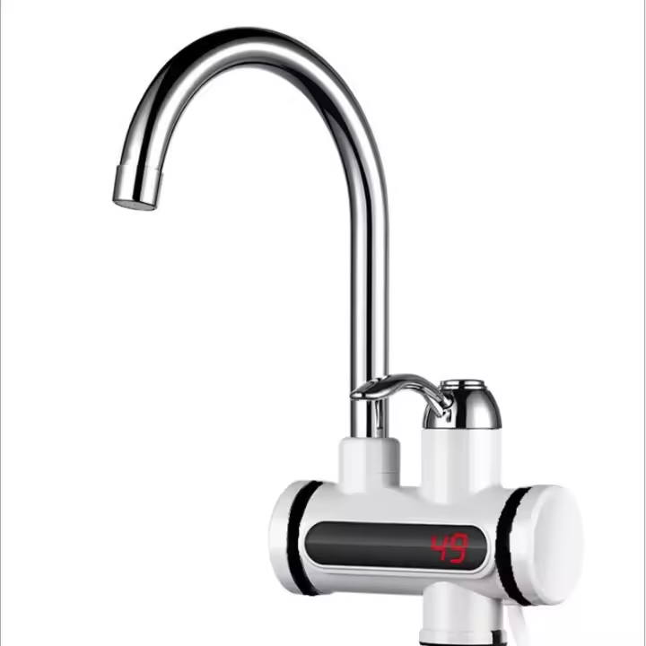 Grifo Eléctrico ZEXEF Calentamiento Instantáneo 3000W Rotación 360 Grados Doble Función Agua Caliente Y Fría Suministros Digitales Para Baño - 1