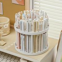 Soporte Giratorio De Pincel 360° - Organizador Blanco Elegante Para Pinceles De Arte Accesorio Espacioso Para Escritorio Con Terminación Glaseada - details 3