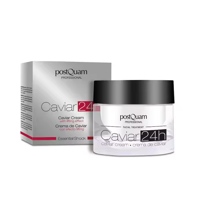 PostQuam - Crema de Caviar 24h para Cara - Crema Antiedad Hidratante Antioxidante Revitalizante y Regeneradora con Extractos de Caviar, Imperata Cylindrica y Trifolium Pratense, Aceite de Almendras y Vitamina E - 50 ml - 1