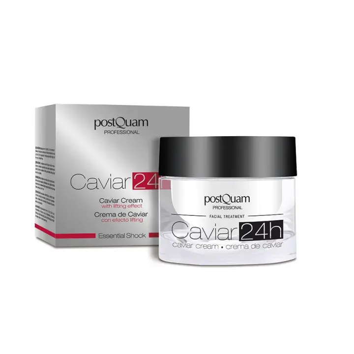 PostQuam - Crema de Caviar 24h para Cara - Crema Antiedad Hidratante Antioxidante Revitalizante y Regeneradora con Extractos de Caviar, Imperata Cylindrica y Trifolium Pratense, Aceite de Almendras y Vitamina E - 50 ml - 1