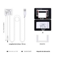 Espejo De Baño Oculto Con Interruptor Táctil De Un Botón 5V Luz LED De Vestíbulo Para Tira LED USB Interruptor Táctil On/Off - details 2