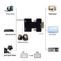 Adaptador HDMI-Compatible a VGA Para Hombre a Mujer Cable De Audio HD 1080P Convertidor Para PC Laptop TV Box Computadora Proyector - details 4