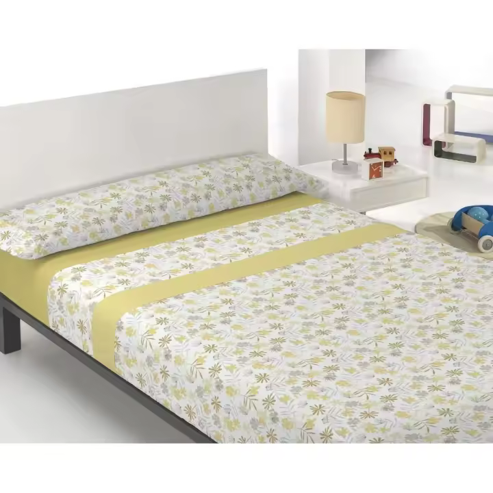 Juego de Sábanas de Microfibra Gaela, Color Amarillo, Innova Home - 1