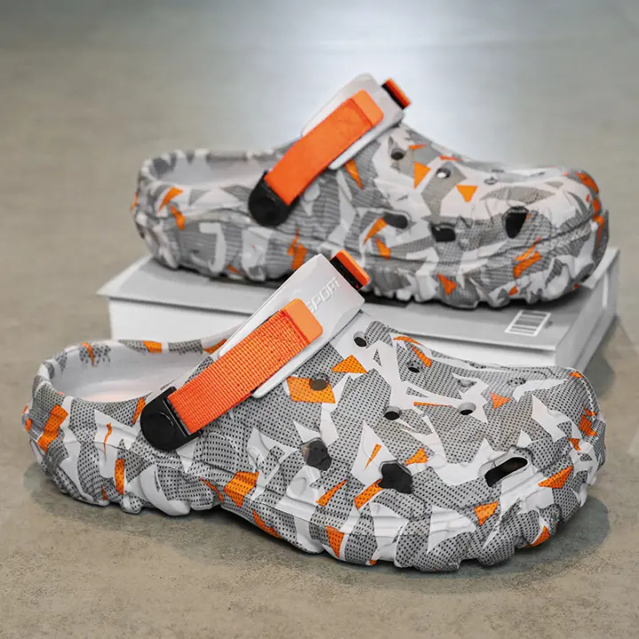 Nuevos Sandalias De Hombre Clogs Con Estampado De Camuflaje Zapatos De Jardín Plataforma Bajo Tacón Cierre De Correa EVA Cómodo Para Uso Diario Y Exterior - 1