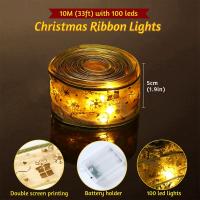 Luces De Navidad LED Cadena De Tules Con Borlas Adornos De Árbol De Navidad Decoración Para El Hogar 2024 Navidad Natal Año Nuevo 2025 - details 13