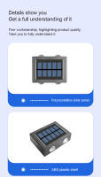 Lámpara Solar LED Exterior Impermeable Iluminación De Pared Para Jardín Y Courtyard Luz Solar Moderna Decoración De Hogar - details 7