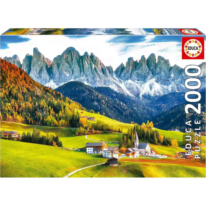 Educa Puzzle 2000 piezas  Otoño en las Dolomitas. Incluye Pegamento Fix Puzzle. Educa 19566 - 1