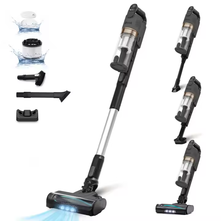 LEVOIT Aspiradora inalámbrica LVAC-200 con un cepillo anti-enredos, motor 180W y cabezal flexible de 180° - 1