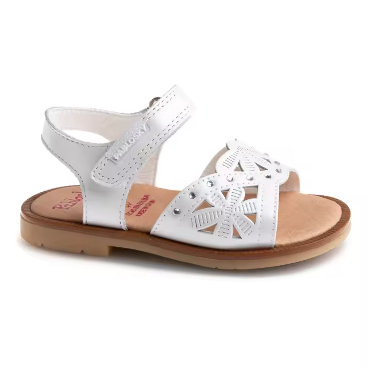 Sandalias niña blanco Pablosky 056708, blanditas y flexibles, plantilla amortiguada superabsorbente y antibacterias, piso de goma antideslizante con la innovadora tecnología SUPERFLEX, para una flexión natural del pie - 1