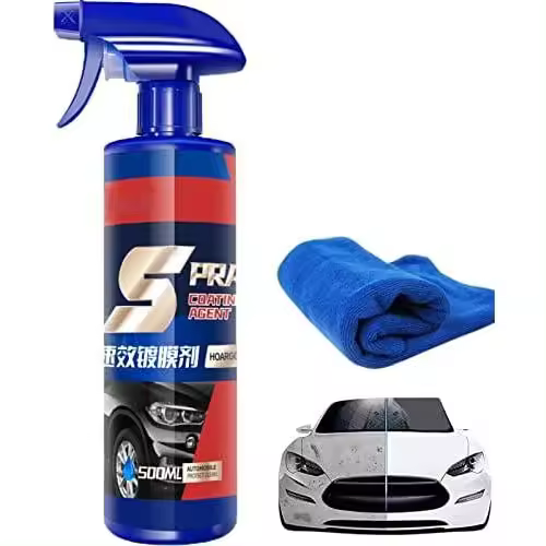 Spray de revestimiento de cerámica para automóviles 3 en 1, 2024 Nuevo 500ML Recubrimiento de cerámica rápido de alta protección Spary para automóviles, Nano Spray de pulido de cera rápido para revestimiento de automóviles (1 pieza) - 1