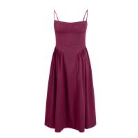 Vestido Midi Elegante Y Delgado Sin Espalda Para Mujer Vestido De Fiesta De Verano Elegante Con Suspensión Sólida Vestidos Para Mujer - details 41
