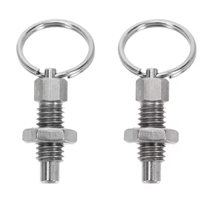2pcs Pulling Ring Design Spring Plunger Durable Spring Catch Indexing Plunger - 1