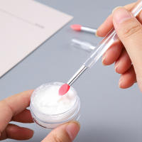 Palo De Aplicación De Silicona Suave Para Manicura Herramienta De Aplicación De Polvo De Uñas Con Cubierta Reutilizable Para Pólipos De Gel UV Y Labial - details 0
